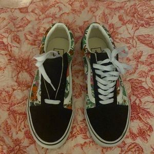 Floral Vans Size 8